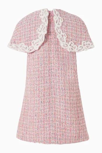 Beaded Lace Dress in Tweed