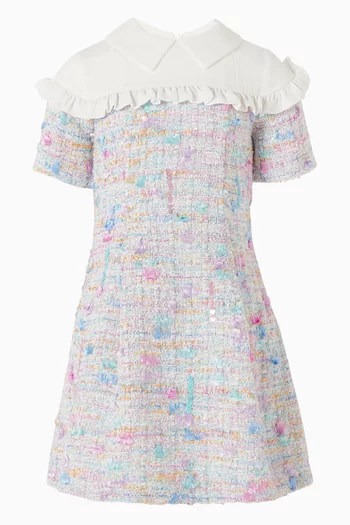 Sequin-embellished Dress in Tweed