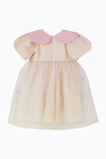 Puff Sleeves Dress in Organza