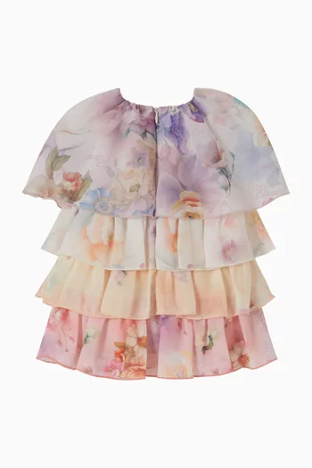 Floral-print Dress in Chiffon