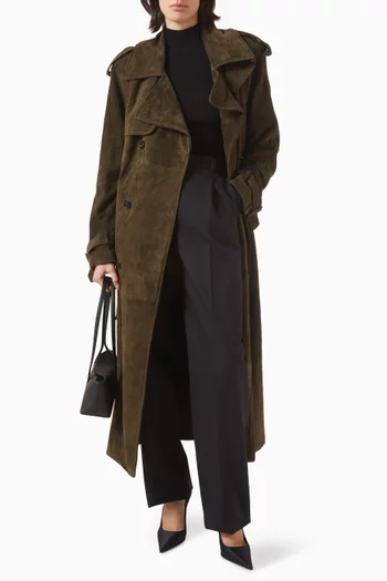 Trench Coat in Suede
