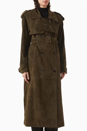 Trench Coat in Suede