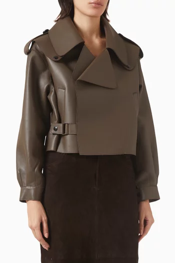 Oversized Jacket in Leather