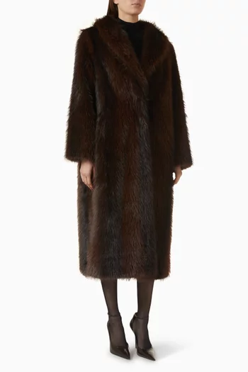 Maxi Coat in Faux Fur