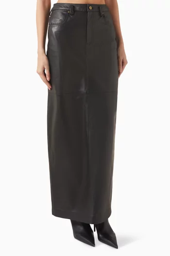 Maxi Skirt in Leather