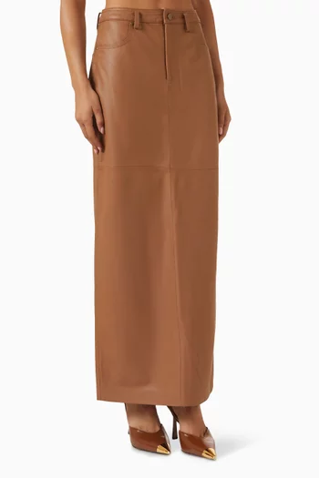 Maxi Skirt in Leather