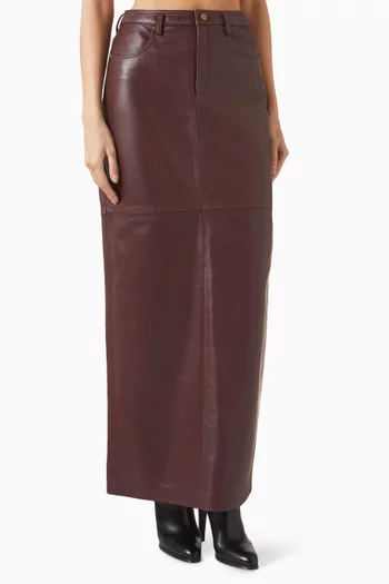 Maxi Skirt in Leather