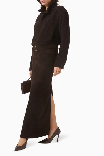 Maxi Skirt in Suede