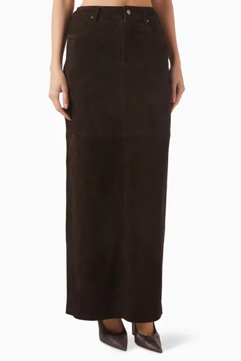 Maxi Skirt in Suede
