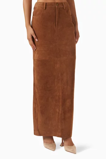 Maxi Skirt in Suede