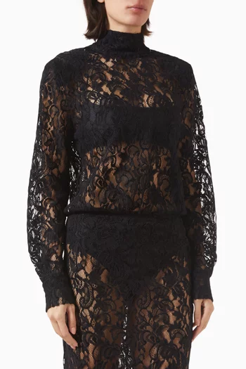Sheer Bodysuit in Lace