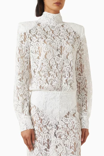 Sheer Bodysuit in Lace