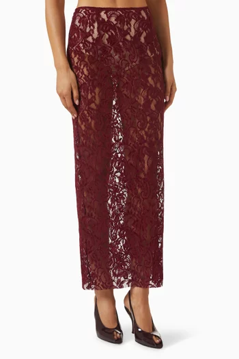 Sheer Maxi Skirt in Lace