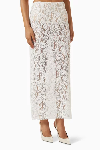 Sheer Maxi Skirt in Lace
