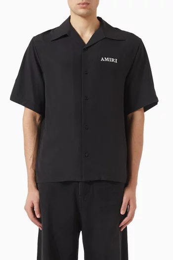 Embroidered Logo Camp Shirt