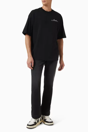 Ma Quad Checkerboard Oversized T-shirt in Cotton-jersey