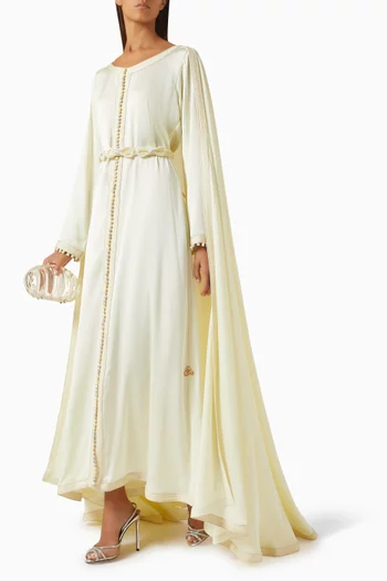 Moroccan Embroidered Cape Kaftan