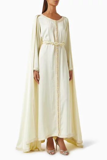 Moroccan Embroidered Cape Kaftan