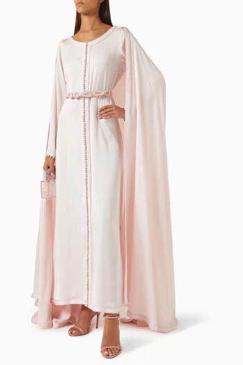 Moroccan Embroidered Cape Kaftan