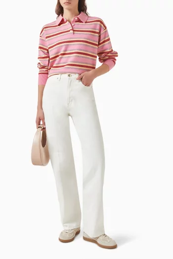 Collegiate Stripe Polo in Cashmere