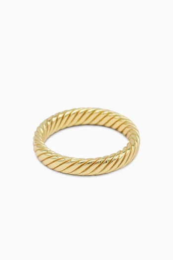 Halo Ring in Gold-plated Sterling Silver