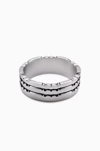 Armour Ring in Sterling Silver