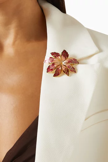 1980s Vintage Lotus Flower Brooch