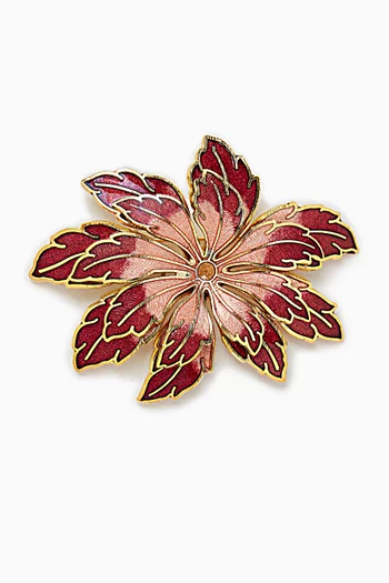1980s Vintage Lotus Flower Brooch
