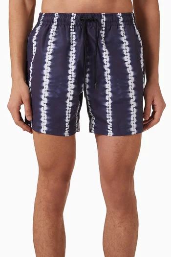 Shibori Stripe Classic Swim Shorts