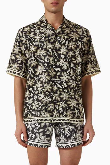 Lunar Botanica Shirt in Cotton-silk Blend