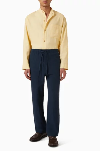 Stand Collar Shirt in Cashmere Blend