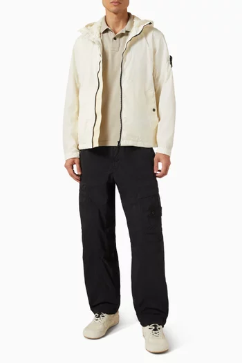 Hooded Jacket in Crinkle Reps NY