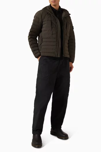 Hooded Jacket in Seamless Tunnel Nylon Down-TC