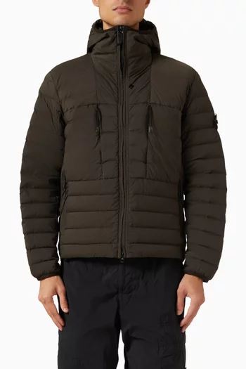 Hooded Jacket in Seamless Tunnel Nylon Down-TC