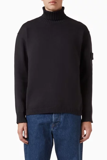 T-neck T-shirt in Cotton