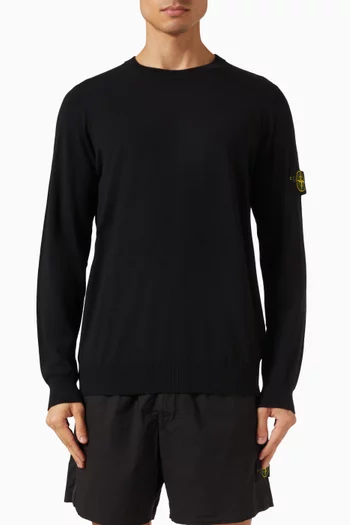 Crewneck Sweater in Light Pure RWS Wool