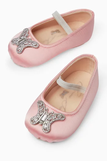 Odette Ballet Flats in Satin