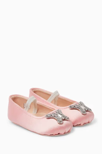 Odette Ballet Flats in Satin