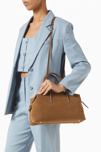 The Midi Stockholm Bag in Suede & Leather