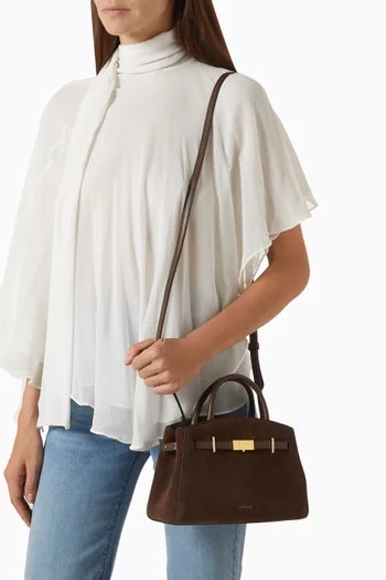 The Small Hudson Bag in Suede & Leather