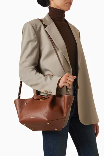 The Midi New York Bag in Grained Leather