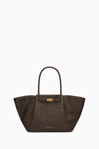 The Midi New York Tote Bag in Raffia