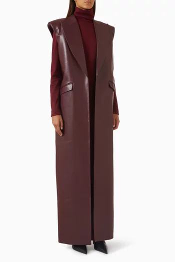 Maxi Vest in Leather