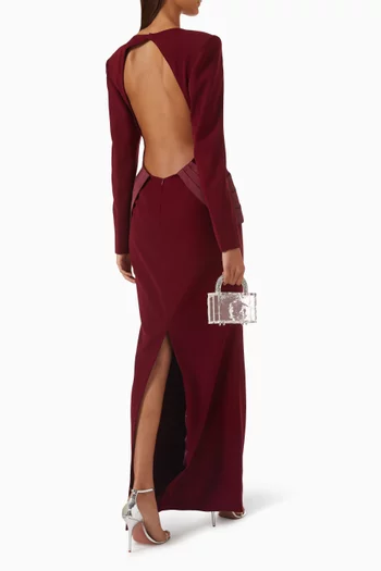 Open-back Dress in Crepe