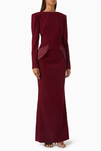 Open-back Dress in Crepe