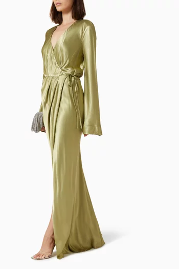 La Lune Wrap Maxi Dress