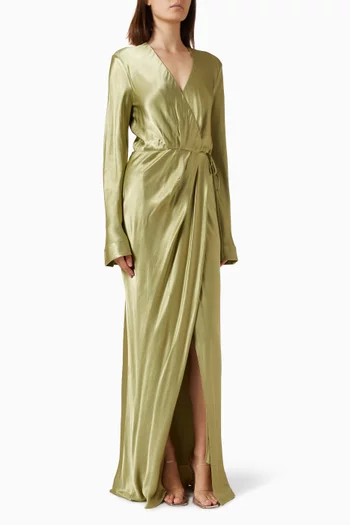 La Lune Wrap Maxi Dress