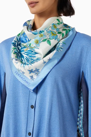 Spring-print Scarf in Silk