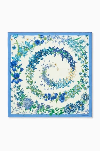 Spring-print Scarf in Silk