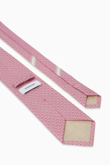 Loghi Printed Tie in Silk